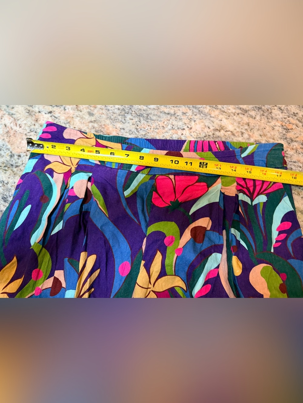 INC International Concepts Floral Palazzo Pants Size 14 Boho Wide Leg w Pockets - Picture 6 of 13